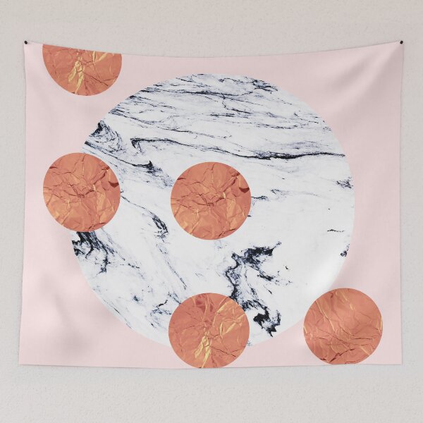 Item preview, Marble + Pink + Copper #redbubble #lifestyle designed and sold by 83oranges.com.