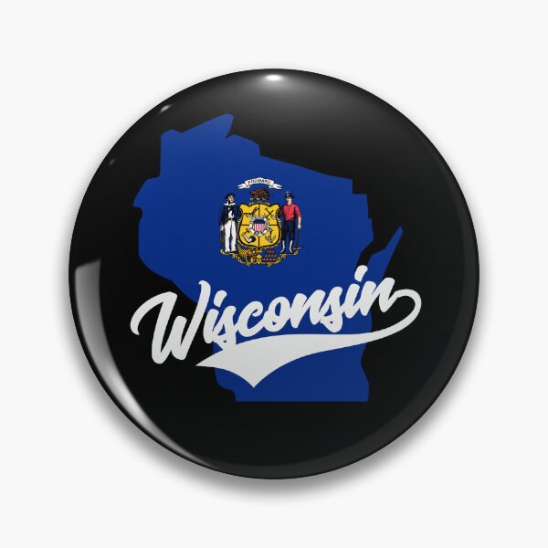 Item preview, Wisconsin State Map And Flag designed and sold by aussieexplore.