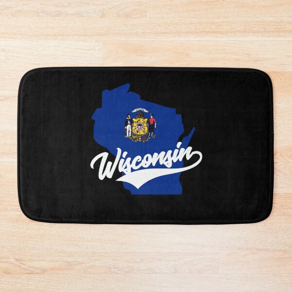 Item preview, Wisconsin State Map And Flag designed and sold by aussieexplore.