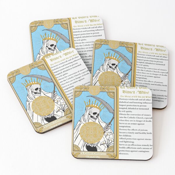 Item preview, Lasantamuerte blanca/White with the saint Benedict medal meaning  designed and sold by Betojimenez13.