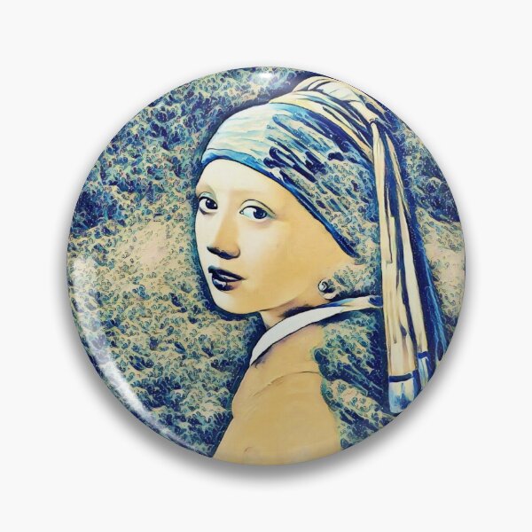 Item preview, Girl with a Pearl Earring and The Great Wave off Kanagawa Mashup designed and sold by CristalleLisa.
