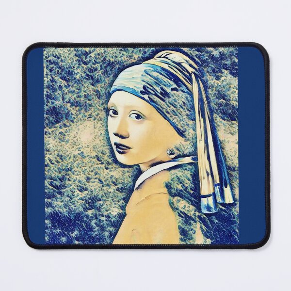 Item preview, Girl with a Pearl Earring and The Great Wave off Kanagawa Mashup designed and sold by CristalleLisa.