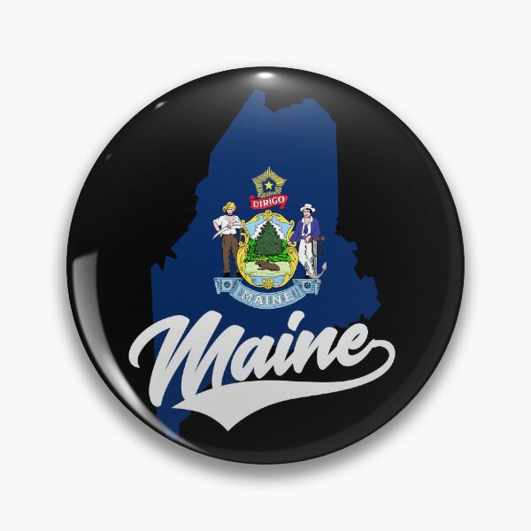 Item preview, Maine State Map And Flag designed and sold by aussieexplore.