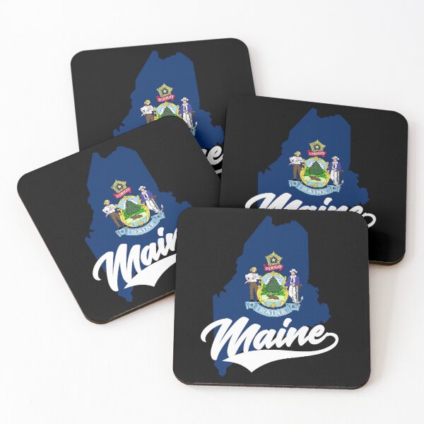Item preview, Maine State Map And Flag designed and sold by aussieexplore.