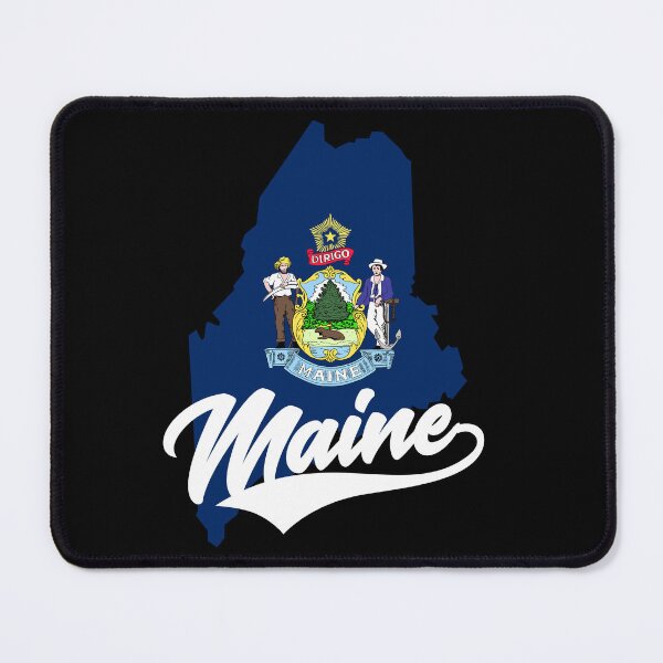 Item preview, Maine State Map And Flag designed and sold by aussieexplore.