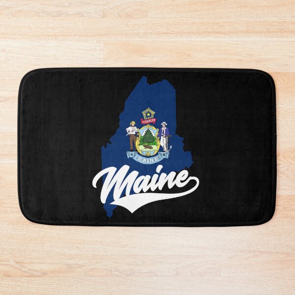 Item preview, Maine State Map And Flag designed and sold by aussieexplore.