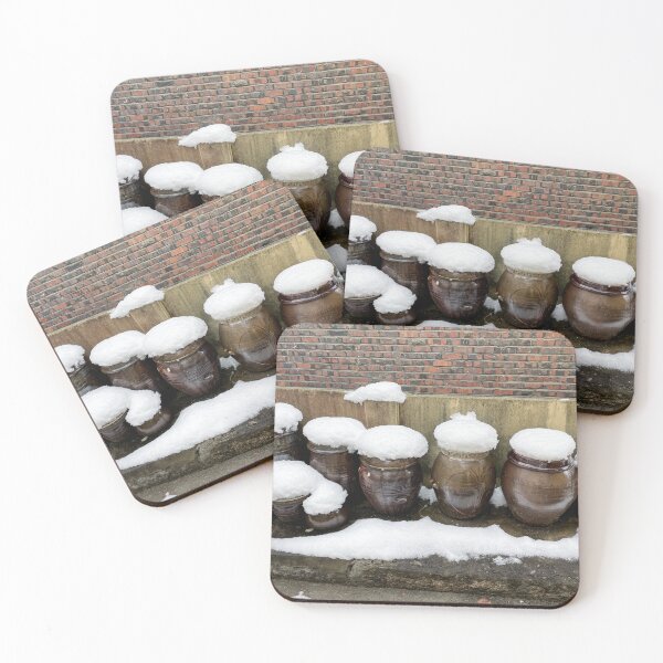 Item preview, Snow covered crocks at house JANGDOKDAE designed and sold by suwolstock.