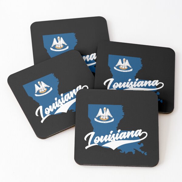 Item preview, Louisiana State Map And Flag designed and sold by aussieexplore.