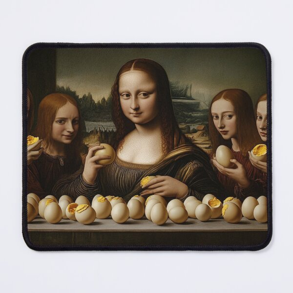 Item preview, Mona Lisa winning a deviled egg eating contest designed and sold by Inventobot.