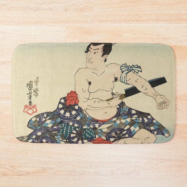 Item preview, Samurai Committing Seppuku - Vintage Japanese Ukiyo-e Woodblock designed and sold by VintageSpaceArt.