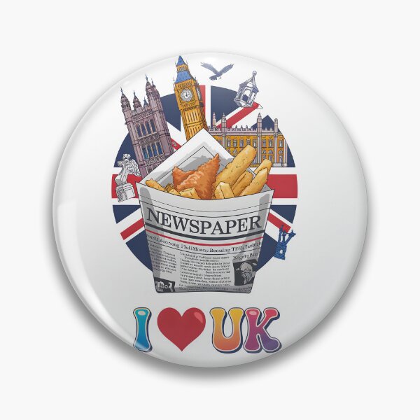 Item preview, I love England and fish and chips designed and sold by StrictlyBilliM.