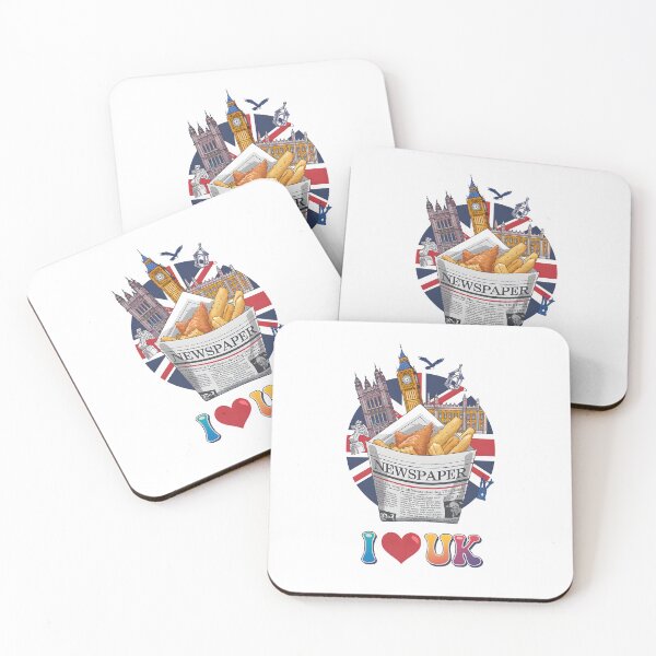Item preview, I love England and fish and chips designed and sold by StrictlyBilliM.