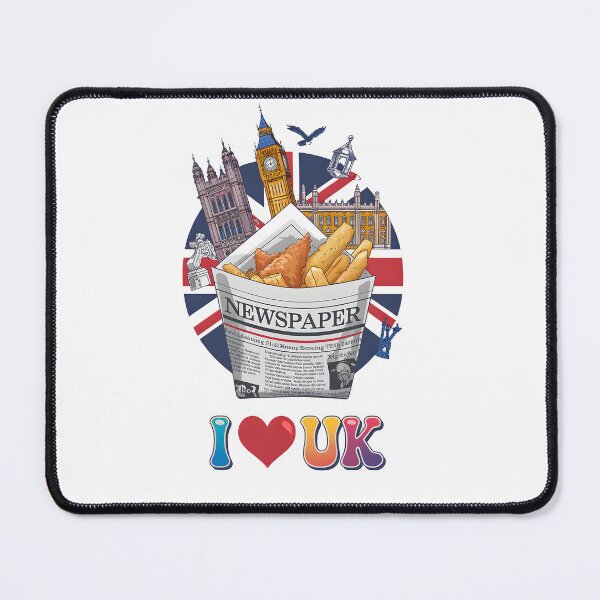 Item preview, I love England and fish and chips designed and sold by StrictlyBilliM.