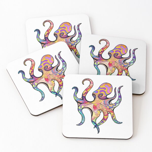 Item preview, Colorful octopus with swirling patterns  designed and sold by alina-k-design.
