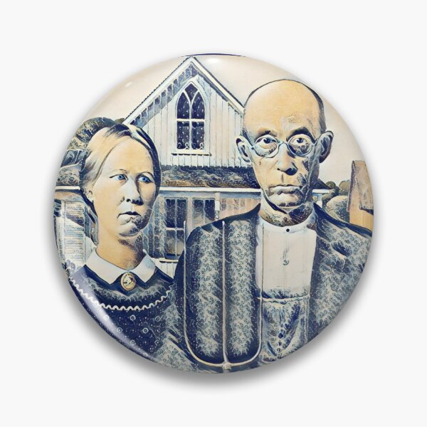 Item preview, American Gothic and The Great Wave off Kanagawa, Mashup designed and sold by CristalleLisa.