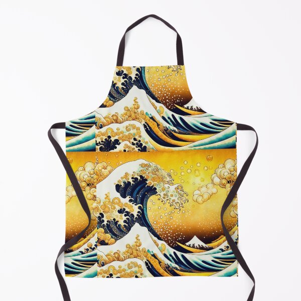 Item preview, The Great Wave off Kanagawa infused with gold. Mashup of Klimt and Hokusai designed and sold by CristalleLisa.