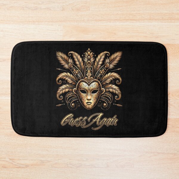 Item preview, Guess Again A Glimmering Golden Mask Amidst The Black Carnival Night. designed and sold by SplashTastic.