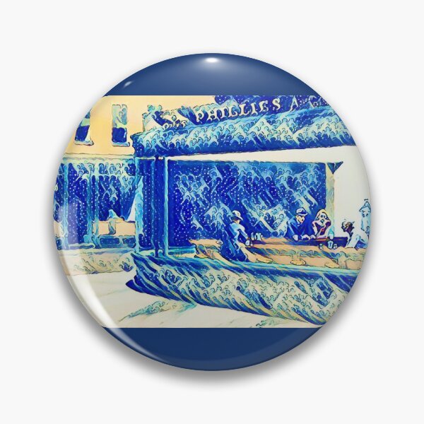 Item preview,  Nighthawks Edward Hopper & Great Wave off Kanagawa by Hokusai  MASHUP. designed and sold by CristalleLisa.