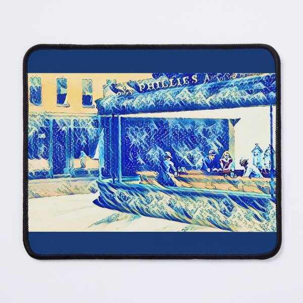 Item preview, Nighthawks Edward Hopper & Great Wave off Kanagawa by Hokusai MASHUP. designed and sold by CristalleLisa.