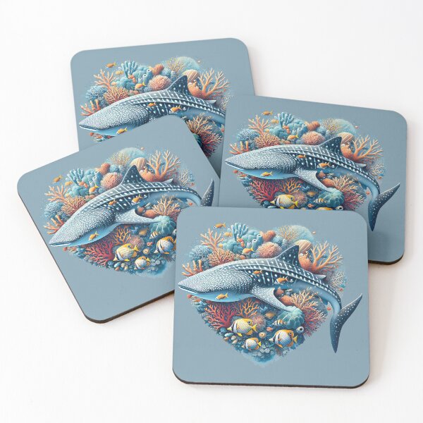 Item preview, Vibrant Whale Shark in Coral Reef designed and sold by EcoArtShop.