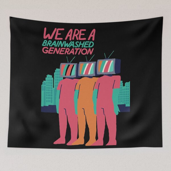 Item preview, We Are a Brainwashed Generation - Thought-Provoking Retro - Dystopia designed and sold by pixelated_echoes.