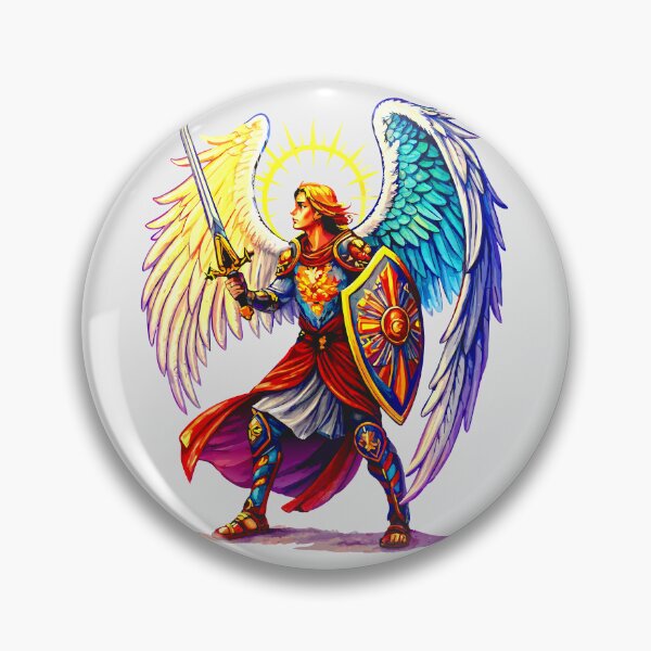 Item preview, Heavenly Protector Archangel Michael with Sword and Shield designed and sold by VikArtStudio.