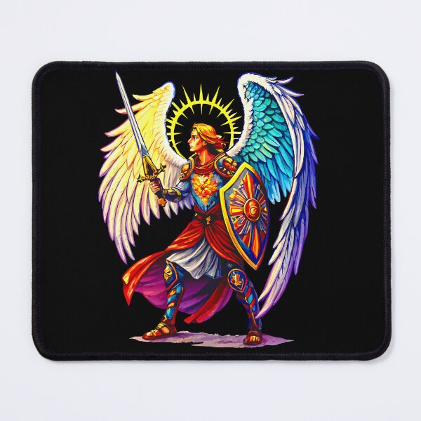 Item preview, Heavenly Protector Archangel Michael with Sword and Shield designed and sold by VikArtStudio.