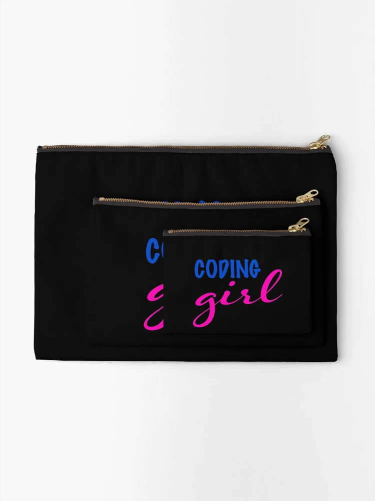 Thumbnail 2 of 4, Zipper Pouch, Coding Girl designed and sold by KeepOnCoding.