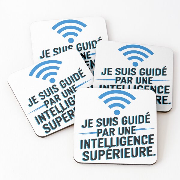 Aperçu de l'œuvre citation : Je suis guidé par une intelligence supérieure. wi-fi humour créée et vendue par JonathanP514.