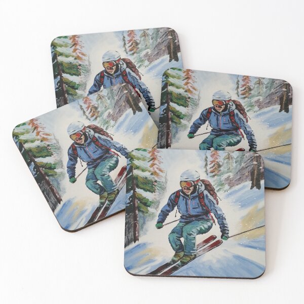 Item preview, skier, mountaineer, athlete designed and sold by DonnaBlankaArt.