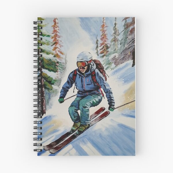 Item preview, skier, mountaineer, athlete designed and sold by DonnaBlankaArt.