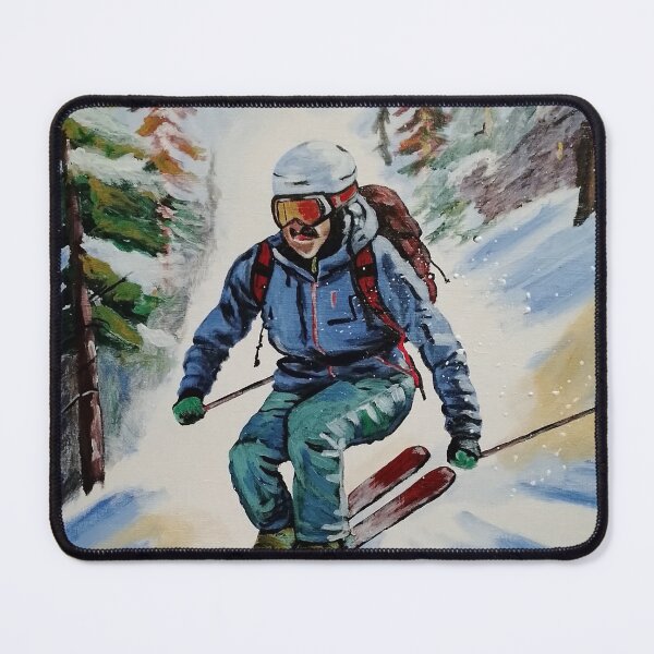 Item preview, skier, mountaineer, athlete designed and sold by DonnaBlankaArt.