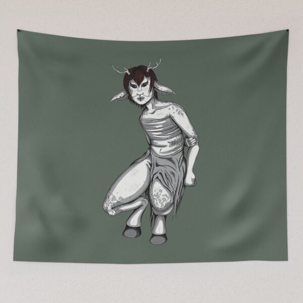 Item preview, Black and White Faun designed and sold by BubblingStatic.