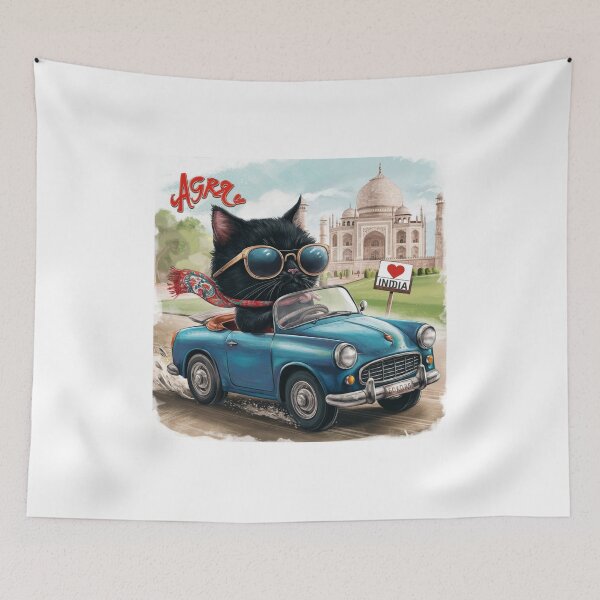 Item preview, Cat on tour - I love India! - Taj Mahal designed and sold by lavka-xd.