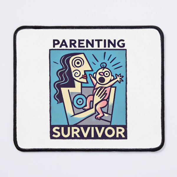Item preview, Parenting Survivor – Minimalist Cubism Art T-Shirt designed and sold by OzzFrequency.