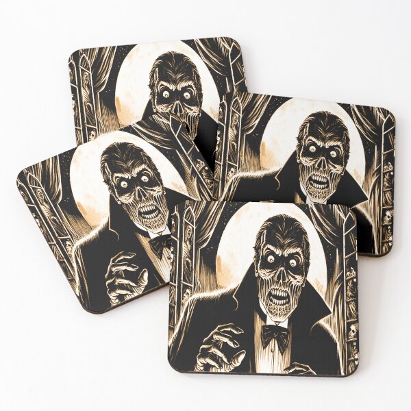 Item preview, the phantom of the opera, universal monsters alternative horror inspired original design black death doom stoner metal Goth with demons skulls skeletons and satanic Classic T-Shirt Art  designed and sold by blackdoggdesign.