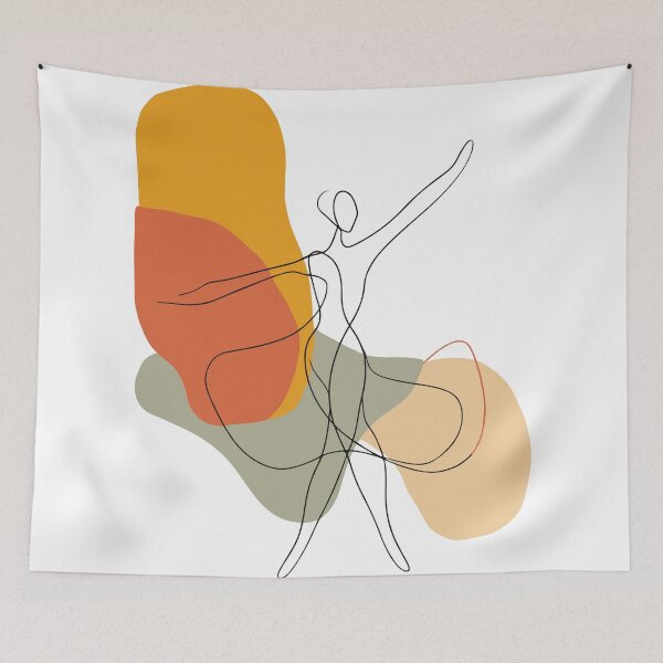 Item preview, Graceful Minimalist Dance Art - Modern Line Drawing, Contemporary Wall Decor, Abstract Female Figure designed and sold by House Of Roza.