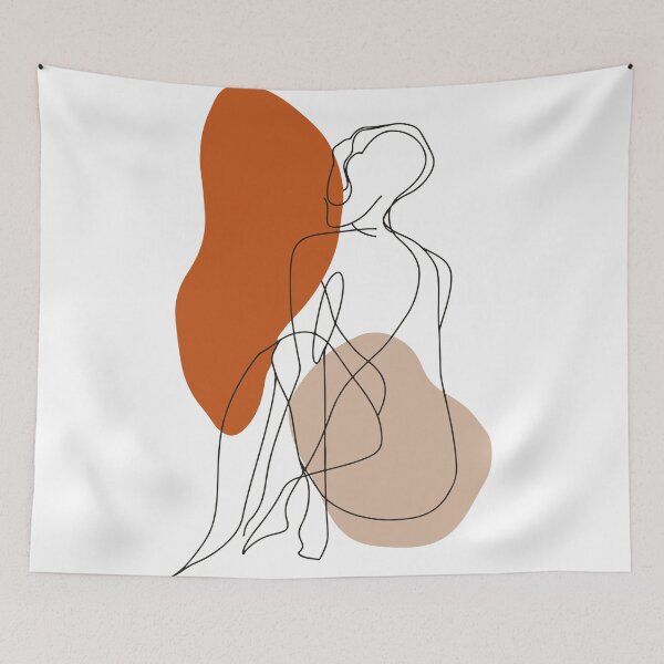 Item preview, Minimalist Abstract Female Art - Modern Line Drawing, Elegant Woman Wall Decor, Contemporary Art Print designed and sold by House Of Roza.