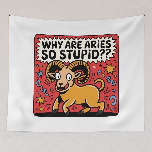 Item preview, Aries Zodiac Popart - "Funny Aries Pop Art T-Shirt: Bold Zodiac Humour"  designed and sold by stickercuffs.