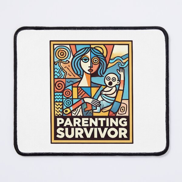 Item preview, Parenting Survivor – Minimalist Cubism Art T-Shirt designed and sold by OzzFrequency.