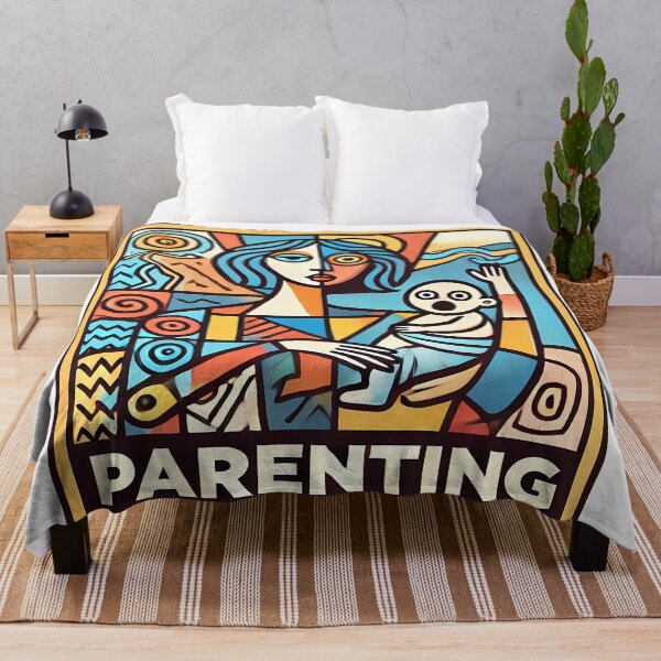 Item preview, Parenting Survivor – Minimalist Cubism Art T-Shirt designed and sold by OzzFrequency.
