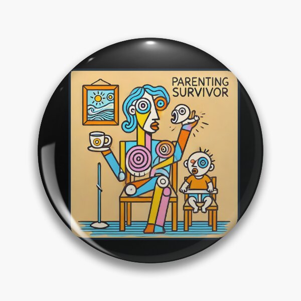 Item preview, Parenting Survivor – Minimalist Cubism Art T-Shirt designed and sold by OzzFrequency.