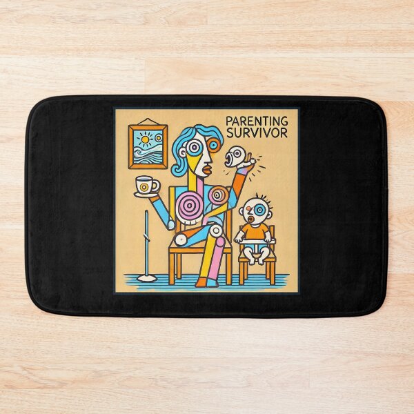 Item preview, Parenting Survivor – Minimalist Cubism Art T-Shirt designed and sold by OzzFrequency.