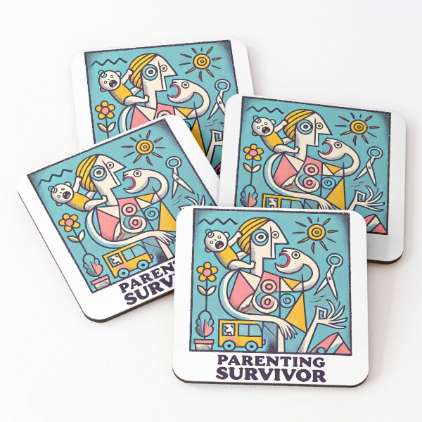 Item preview, Parenting Survivor – Minimalist Cubism Art T-Shirt designed and sold by OzzFrequency.
