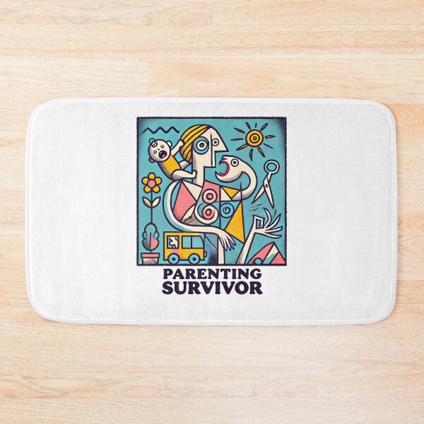 Item preview, Parenting Survivor – Minimalist Cubism Art T-Shirt designed and sold by OzzFrequency.