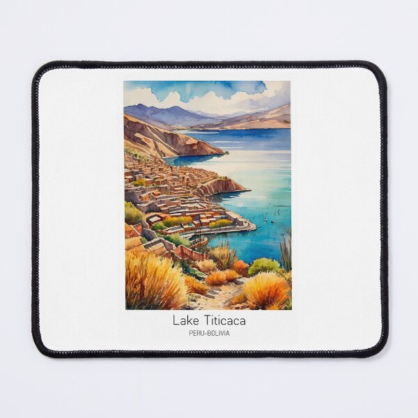 Item preview, lake titicaca peru bolivia vintage poster designed and sold by paulrommer.