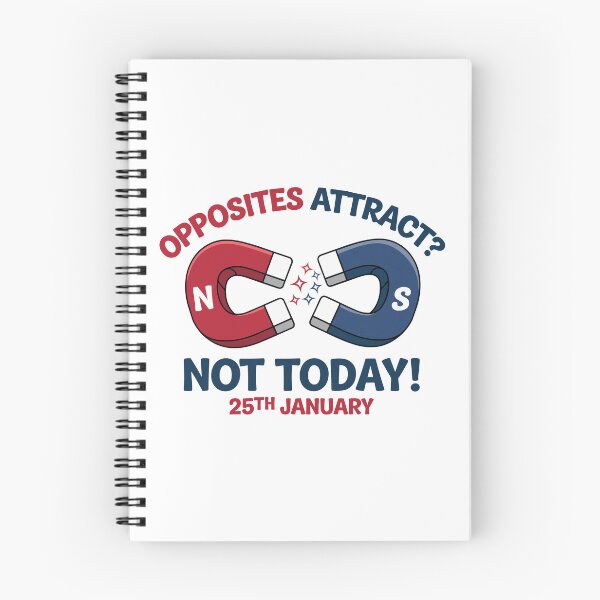 Item preview, "Opposites Attract? Not Today!" Fun Magnet Cartoon for Opposites Day designed and sold by JPees.