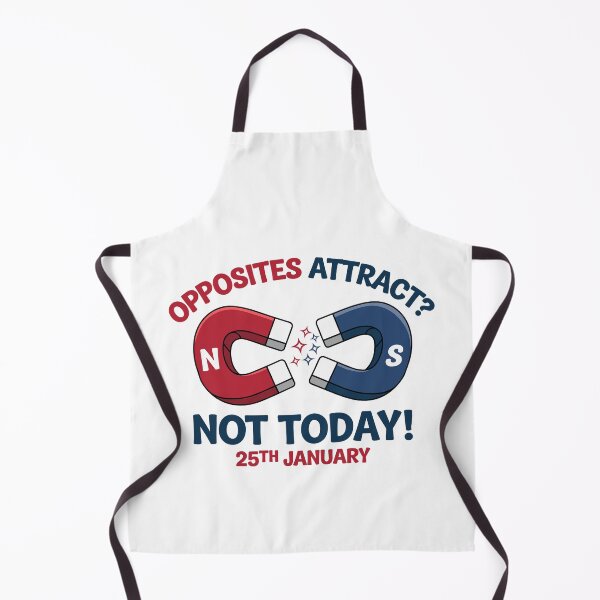 Item preview, "Opposites Attract? Not Today!" Fun Magnet Cartoon for Opposites Day designed and sold by JPees.