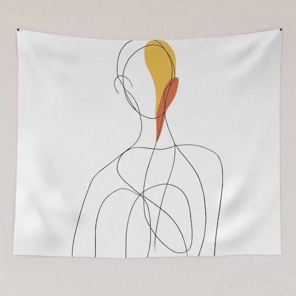 Item preview, Modern Abstract Line Art - Minimalist Face Drawing, Contemporary Wall Art, Unique Home Decor designed and sold by House Of Roza.