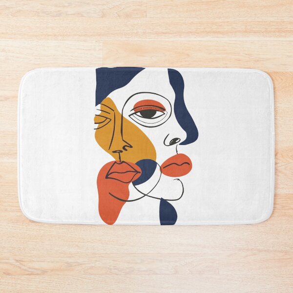 Item preview, Abstract Two Faces Line Art - Minimalist Modern Wall Decor, Dual Face Design designed and sold by House Of Roza.